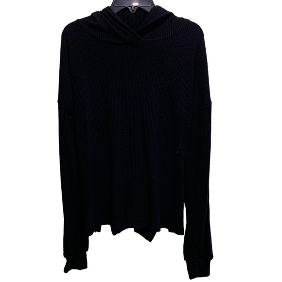 Tops - Pst Los Angeles Knit Hoodie Black Sweater Size XS